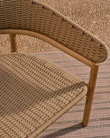 Диван 3-х местный Arinella из акации с натуральной отделкой и бежевой веревкой