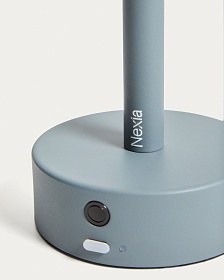 Переносная настольная лампа Bow из синего алюминия