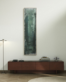 Тумба под ТВ Norlen с 4 дверцами из шпона ореха 200 x 46 см