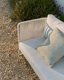 Уличный 3-местный диван Saconca из шнура и серой оцинкованной стали 189 см