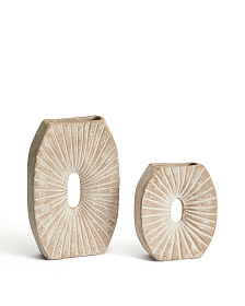 Ваза Valura из папье-маше розового и бежевого цвета 31 см