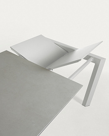 Стол Atta160 (220) x90 серый керамика