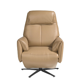 Вращающееся кресло Double Relax/ 5086 с кожаной обивкой