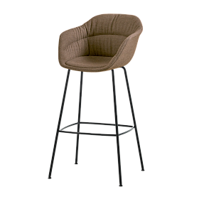 Барный стул Taia с основанием на 4 ножках и мягким сиденьем