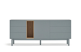 Сервант Corvo 1D6Dr жемчужно-серый