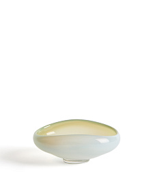 Ваза Nodila из белого стекла, 19 x 14 см