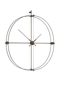 Настенные часы Delmori Premium черный/орех