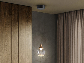 Corina Подвесной светильник 1L черно-медный