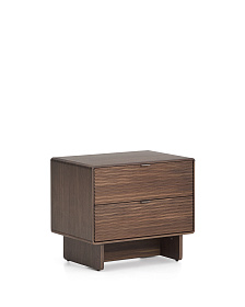 Прикроватная тумбочка Norlen с 6 ящиками шпон ореха 60 x 52 см