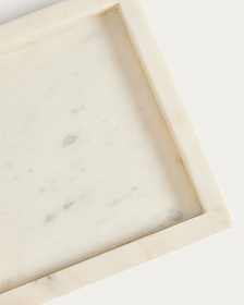 Поднос Serela из белого мрамора 18 x 18 см