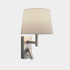 Настенный светильник Metrica Shade Reader LED E27 17.3W 2700K ON-OFF серебристый 137lm