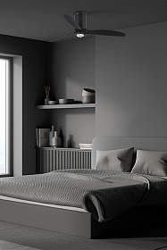 Потолочный вентилятор Mini Tube Fan LED мат. черный