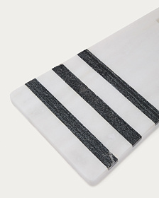 Большая сервировочная доска Nira из черно-белого мрамора