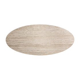 Обеденный стол Thiennes 220x100 из светло-коричневого травертина