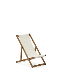 Adredna Детское складное кресло-шезлонг бежевого цвета из акации