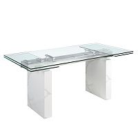 Раздвижной обеденный стол1112/MC22102DT из закаленного стекла и керамики