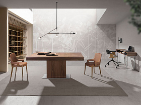 Офисный вращающийся стул 4130/DC-S200D из светло-серой ткани и пластика