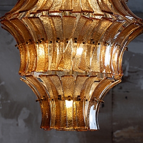 Подвесной светильник Lierna в винтажном стиле коричневый