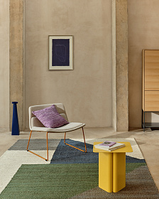 Чехол для подушки из жаккардовой ткани в фиолетовую полоску 45 x 45 см