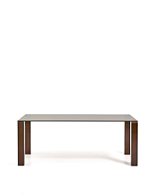 Стол Adularia из коричневого закаленного стекла 200 x 100 см