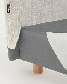 Кровать Valma из жемчужного шенилла со съемным чехлом для матраса 160 x 200 см