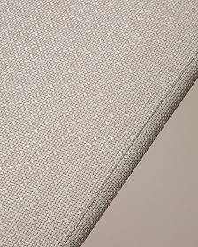 Уличный диван Vathi из бежевого алюминия с шезлонгом справа, 250 x 159 см