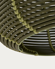 Абажур Garoina для уличного светильника из зеленого искусственного ротанга, 50 см