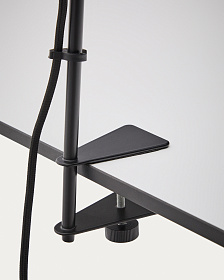 Настольная лампа Jula с зажимом из черного металла