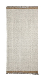 Ковер Brina из бежевой шерсти с узором елочка 300 x 200 см