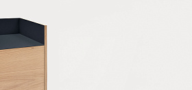 Шкаф с полками Valley 2D1Dr дуб/темно-серый металл