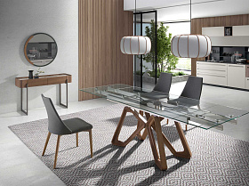 Консоль прямоугольная 3254/437-X из ореха и керамики