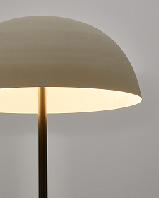 Торшер Nibla из чёрного металла с абажуром из белой глины