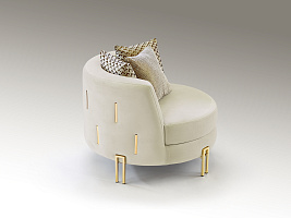 Кресло Viena бело-золотое