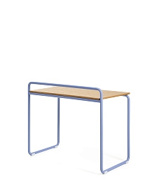 Tinn Письменный стол из ясеневого шпона с синей металлической конструкцией, 75 x 45,5