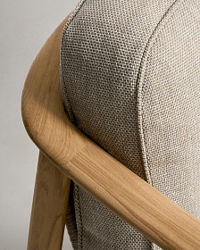 Уличный 2-х местный диван Elunda из тикового дерева и бежевой веревки