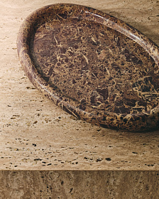 Поднос Lenorel из бордового мрамора 43 x 28 см