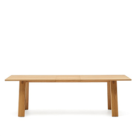 Arlen Раздвижной стол из массива дуба и шпона с натуральной отделкой 200(250) 95 см