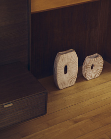 Ваза Valura из папье-маше розового и бежевого цвета 31 см