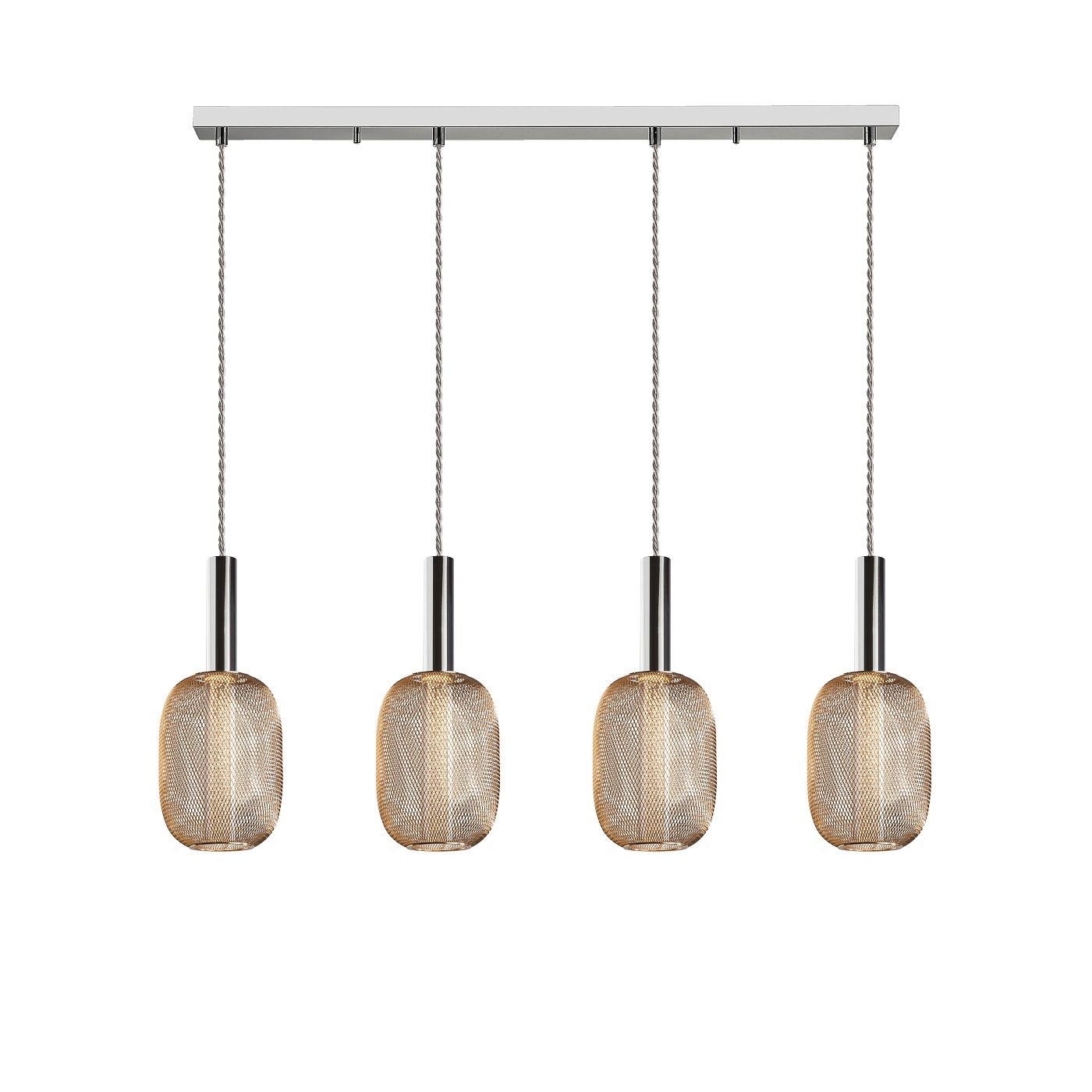 Подвесной светильник Micron 4L хром/золото