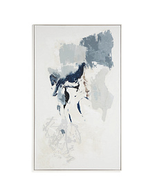 Erale Абстрактная картина ручной работы в серо-синих тонах, размер 120 x 200 см