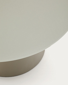 Журнальный столик Wilshire из матового стекла и стали матово-серый Ø80 см