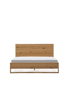 Кровать Alguema из дубового шпона с натуральной отделкой для матраса 160 x 200