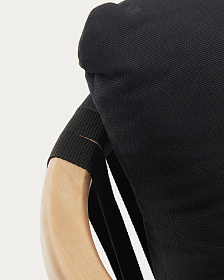 Malaret Стул из массива эвкалипта и черного шнура