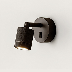 Бра Tea A1337 черный металл/черный мрамор