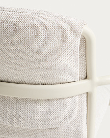 Уличный стул Linosa из бежевого алюминия с бежевой подушкой