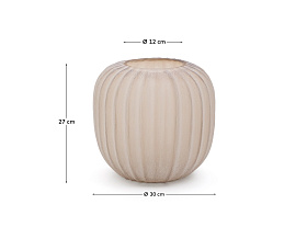 Ваза Lumia из стекла бежевого цвета  27см