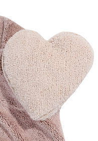 Ковер сердце с подушкой (розовое) 160*180