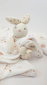 Плед детский Lillaland сердечки/гуси 100/80