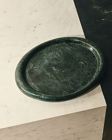 Поднос Lenorel из зеленого мрамора 30 x 23 см