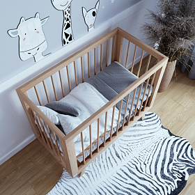 Кроватка для новорожденного Lillaland - модель Lilla Aria (НИК 23) дерево